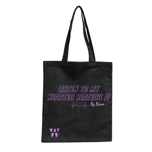 Tote Bag – “LISTEN TO MY HEARTEU BEATEUUU !” EPUISÉ