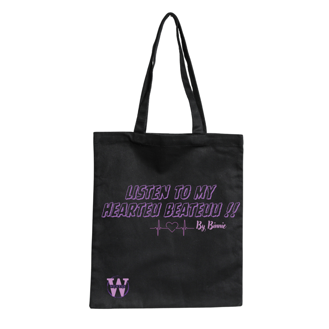 Tote Bag – “LISTEN TO MY HEARTEU BEATEUUU !” EPUISÉ